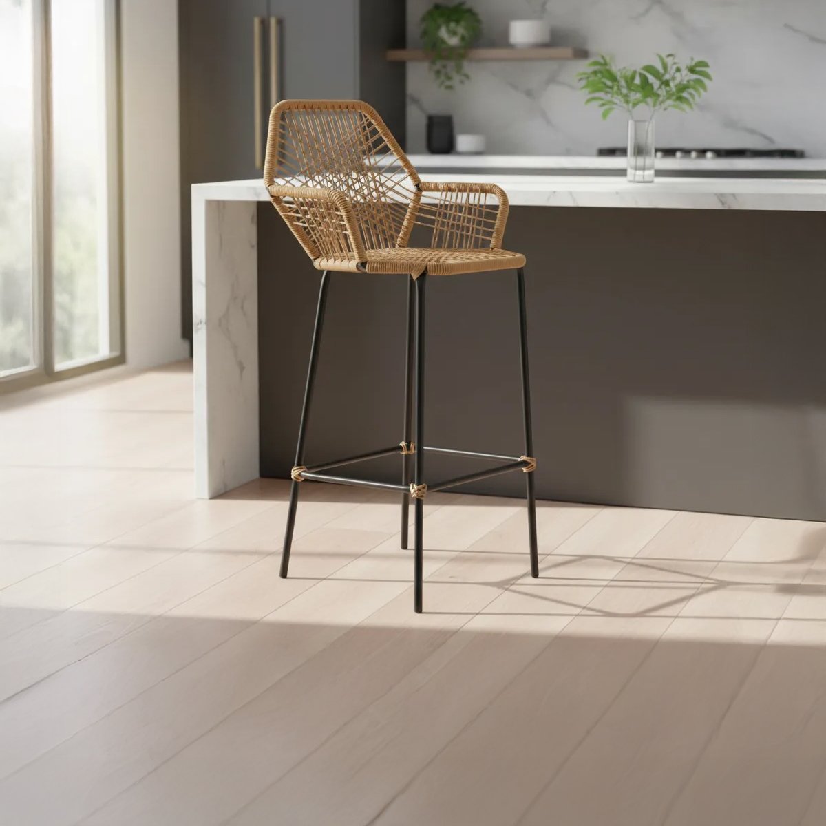 Banqueta Tropicalia em palha alta